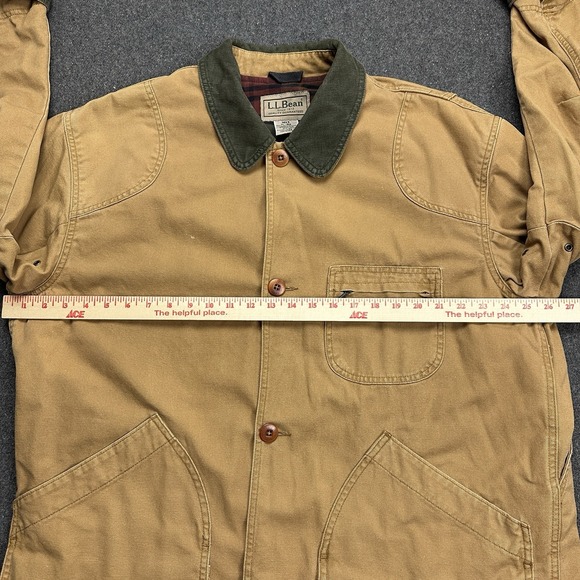 VTG LL Bean Chore Barn Field Coat Men's Size XL Canvas Corduroy Collar 70s USA - Picture 11 of 16